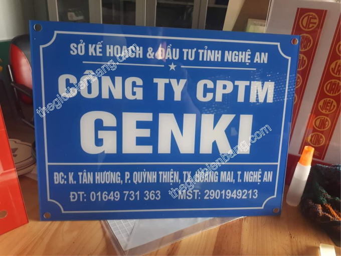 biển mica công ty genki