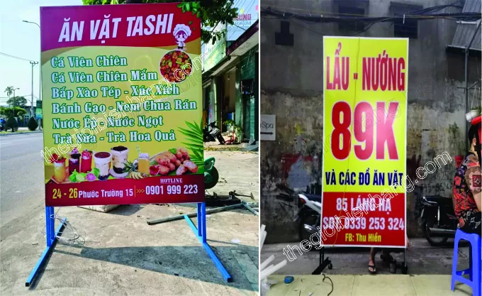 biển bạt khung sắt