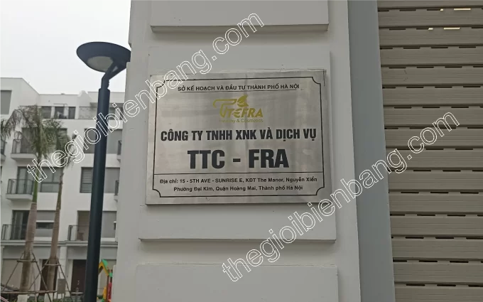 biển công ty inox