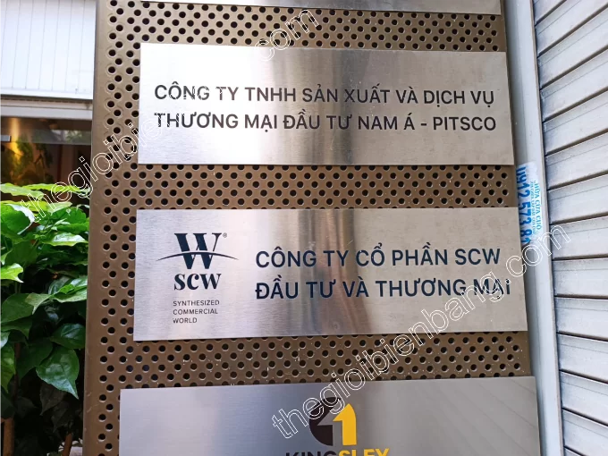biển inox công ty