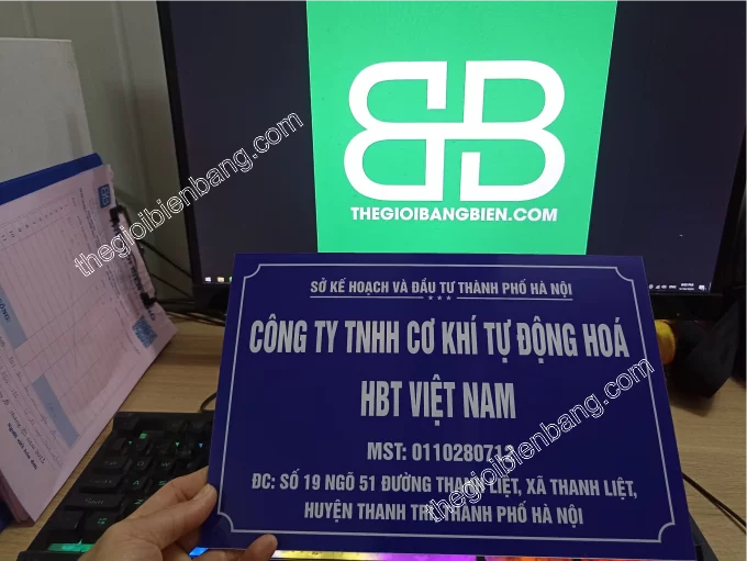 biển mica công ty hbt việt nam