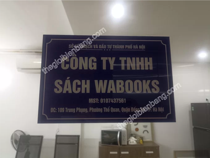 biển mica công ty sách wabooks