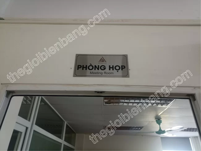 biển phòng ban inox công ty