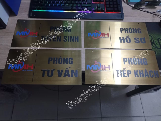 biển phòng ban inox