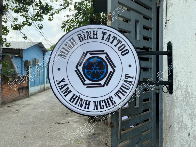 mẫu biển hút nổi tròn