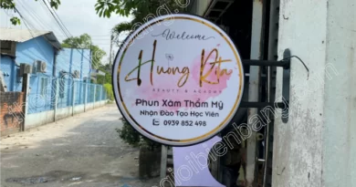 Biển hộp đèn mica hút nổi đa dạng mẫu mã, giá rẻ, thi công nhanh chóng biển hút nổi tròn