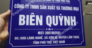 Biển Mica công ty quảng bá thương hiệu hoàn hảo biển mica công ty biên quỳnh